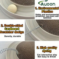 HKM-3894845 Multi-Functional Cat Scratching Board with Ball Track, Interactive Play and Relief for Boredom, Various Colors Available