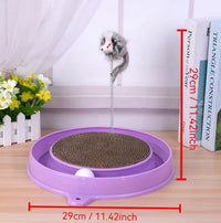 HKM-3894845 Multi-Functional Cat Scratching Board with Ball Track, Interactive Play and Relief for Boredom, Various Colors Available