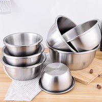 HKM-3895229 Extra Thick 304 Stainless Steel Basin - Available in Multiple Diameters (20cm to 30cm)