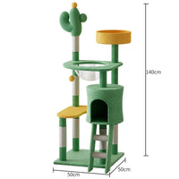 HKM-3897917 Large Pastoral Cactus Cat Climbing Frame in Durable Density Plate