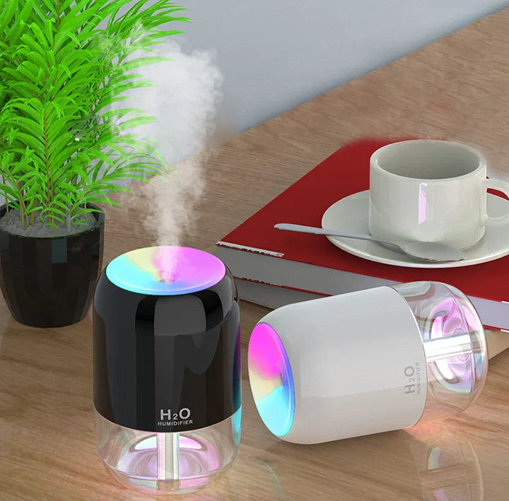 HKM-389907 200ML USB Mini Diffuser Humidifier with Colourful Light and Adjustable Spray Time