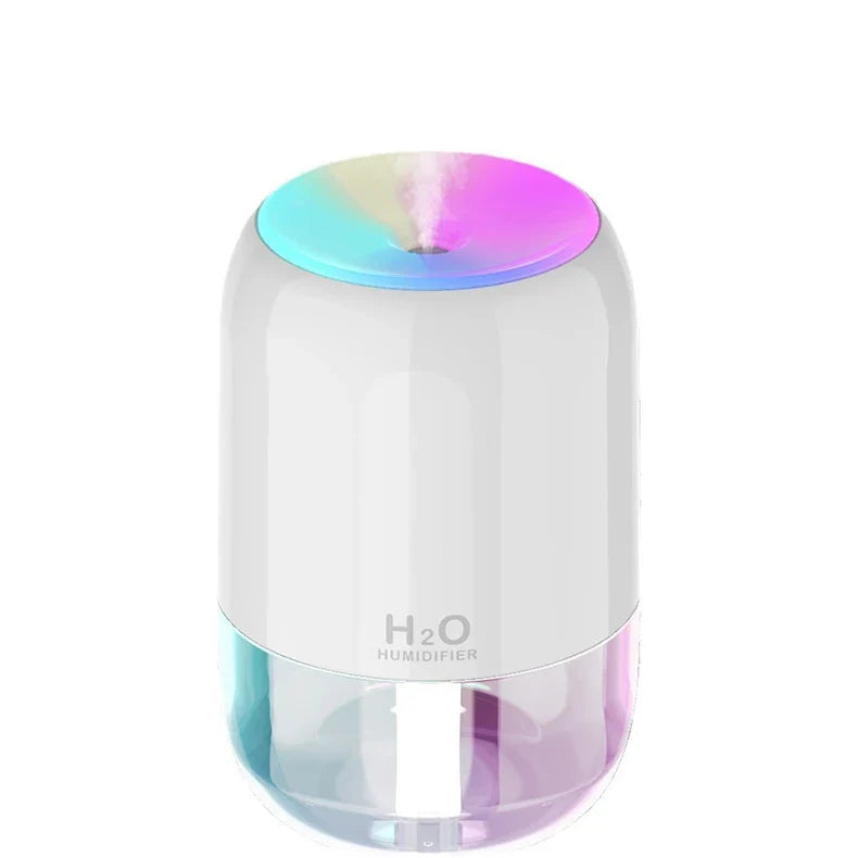HKM-389907 200ML USB Mini Diffuser Humidifier with Colourful Light and Adjustable Spray Time