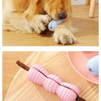 HKM-3899453 Teeth Grinding Molar Dog Toy in Vibrant Colors - Durable Rubber Chew for Pet Dental Health