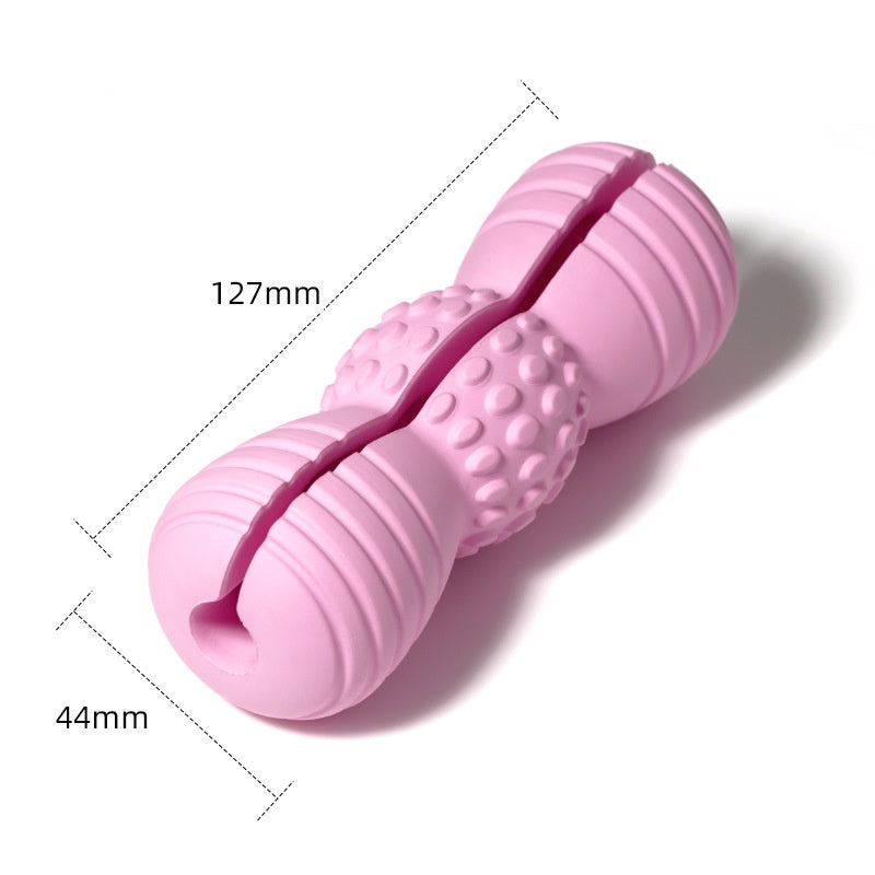 HKM-3899453 Teeth Grinding Molar Dog Toy in Vibrant Colors - Durable Rubber Chew for Pet Dental Health