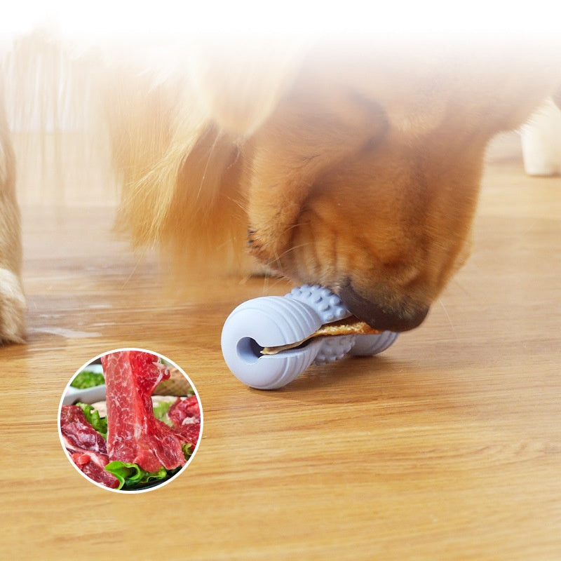 HKM-3899453 Teeth Grinding Molar Dog Toy in Vibrant Colors - Durable Rubber Chew for Pet Dental Health