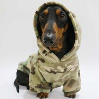 HKM-3900221 Reversible Camouflage Velvet Padded Hoodie for Pets - Cozy Warm Casual Wear