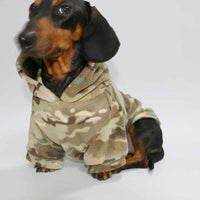 HKM-3900221 Reversible Camouflage Velvet Padded Hoodie for Pets - Cozy Warm Casual Wear