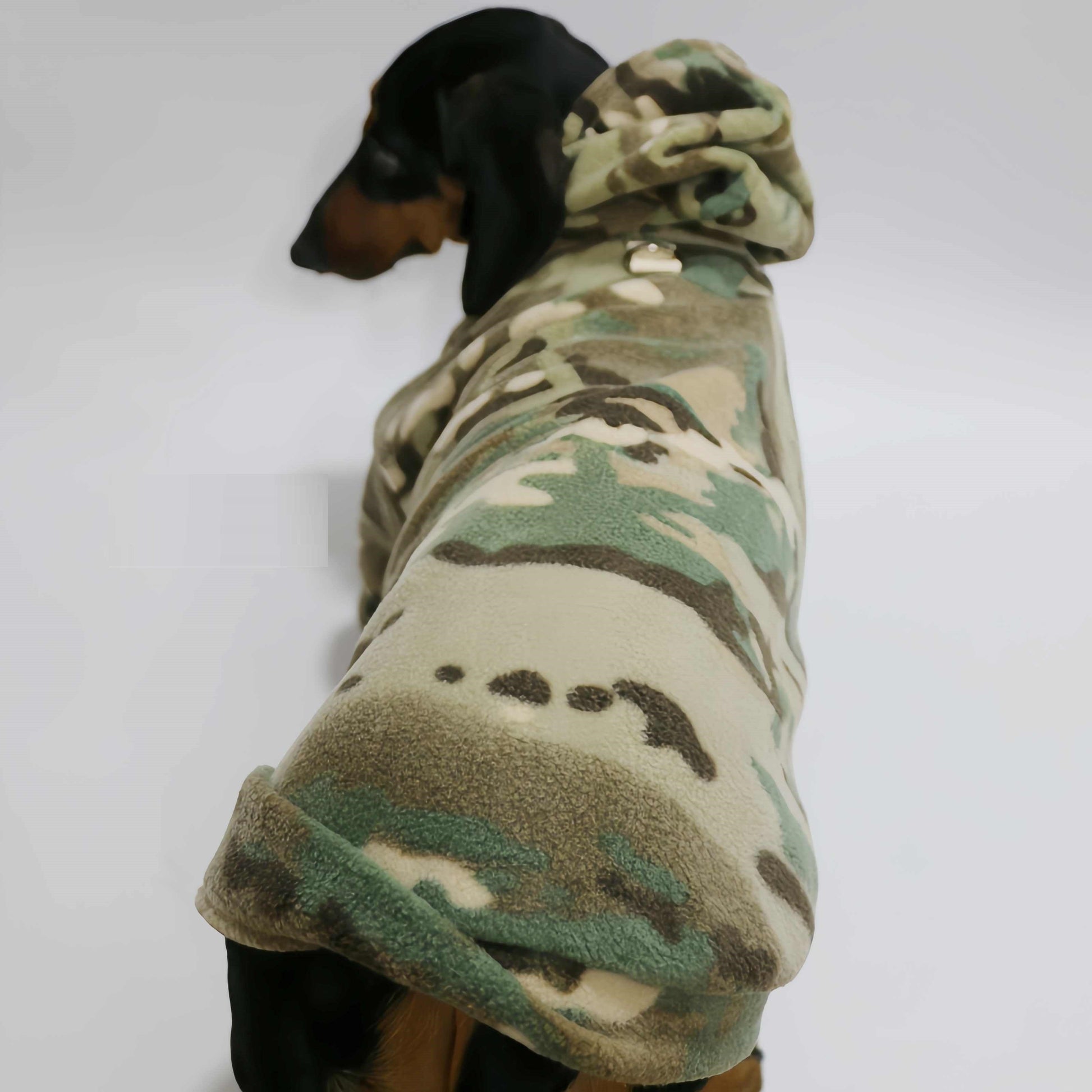 HKM-3900221 Reversible Camouflage Velvet Padded Hoodie for Pets - Cozy Warm Casual Wear