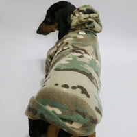 HKM-3900221 Reversible Camouflage Velvet Padded Hoodie for Pets - Cozy Warm Casual Wear