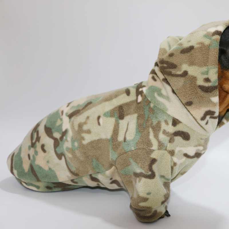 HKM-3900221 Reversible Camouflage Velvet Padded Hoodie for Pets - Cozy Warm Casual Wear