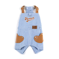 HKM-3902013 Denim Suspender Pants for Small Dogs - Stylish Blue Pet Clothing for Bichon & Schnauzer