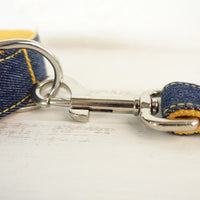 HKM-3902397 Yellow Cowboy Pet Collar Bow Tie Traction Set - Polyester, Available in XS, S, M, L, XL