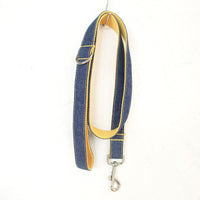 HKM-3902397 Yellow Cowboy Pet Collar Bow Tie Traction Set - Polyester, Available in XS, S, M, L, XL