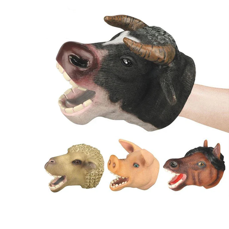 HKM-390291 Animal Hand Puppet Toys for Interactive Storytelling - Soft Silicone Puppets for Kids Ages 5 and Up