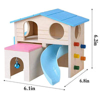 HKM-3904445 Natural Log Hamster House Nest for Small Pets - Eco-Friendly and Durable Design
