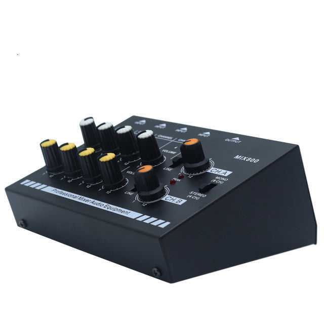 HKM-390547 8-Channel Mini Stereo Audio Mixer with Custom Processing