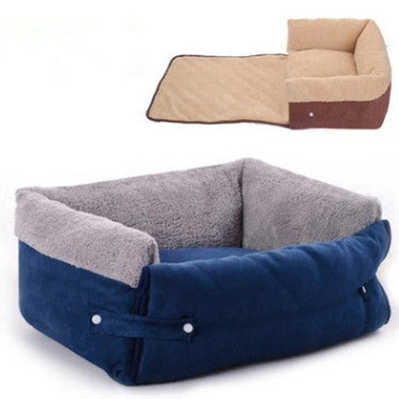 HKM-390547 Removable and Washable Thick Lint Pet Bed with Blanket - Moisture-Proof and Non-Slip Design