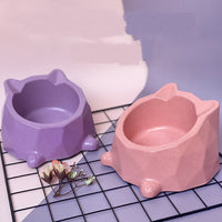 HKM-3906365 Bamboo Fiber Cat Tray with Anti-Slip Base and Bowl for Safe Feeding