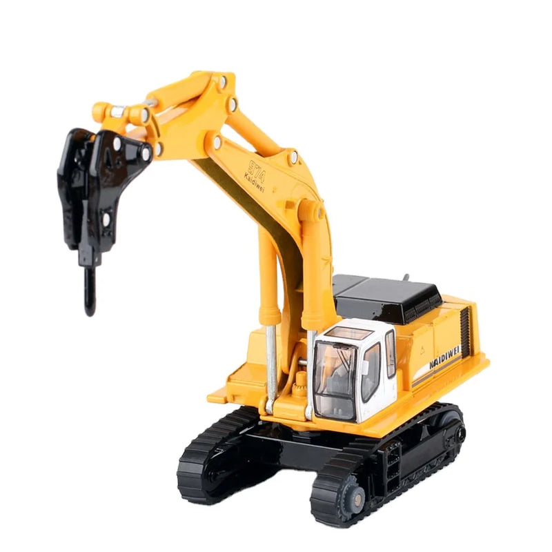 HKM-390675 1:87 Scale Diecast Excavator Truck Toy for Ages 5 and Up, Zinc Alloy Material