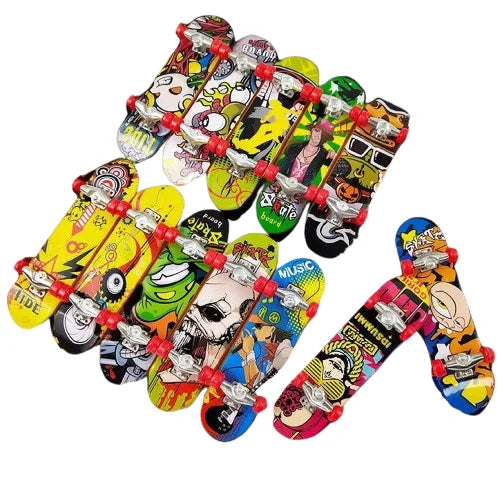 HKM-390867 Mini Finger Skateboard Set - Creative Desktop Toys for Stress Relief and Fun