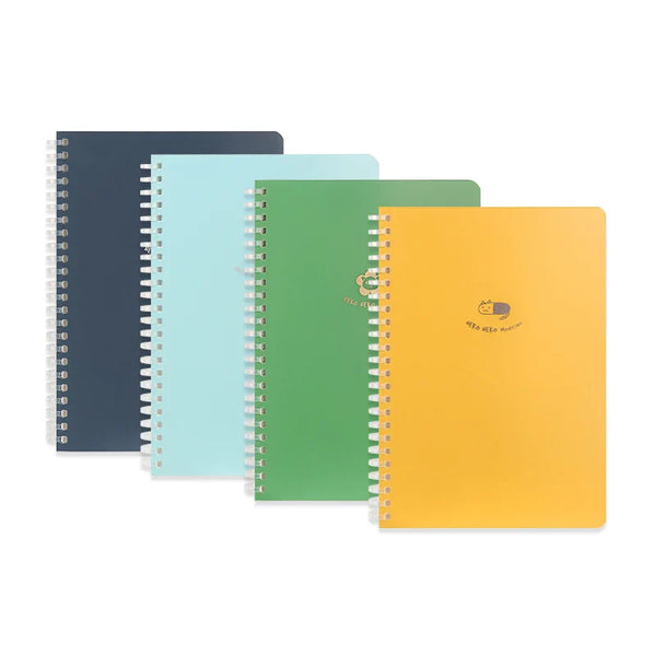 HKM-390995 Cute Animal Pattern A5 Soft Ring Spiral Bound Notebook with PP Cover