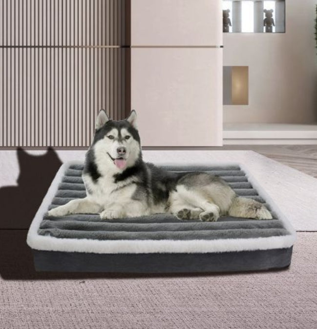 HKM-3910205 Warm Anti-Bite Dog Mat Mattress in Green, Pink, and Gray - Multiple Sizes Available
