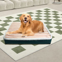 HKM-3910205 Warm Anti-Bite Dog Mat Mattress in Green, Pink, and Gray - Multiple Sizes Available