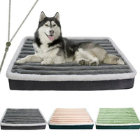 HKM-3910205 Warm Anti-Bite Dog Mat Mattress in Green, Pink, and Gray - Multiple Sizes Available