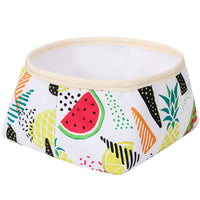 HKM-3910333 Foldable Waterproof Dog Food Bowl - Easy to Clean Polyester & PEVA, Portable for Pets
