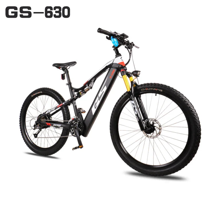 HKM-391187 27-Speed Electric Mountain Bike with Aluminum Frame, 48V 13Ah Battery, LCD Display, Air Suspension Fork, and Disc Brakes