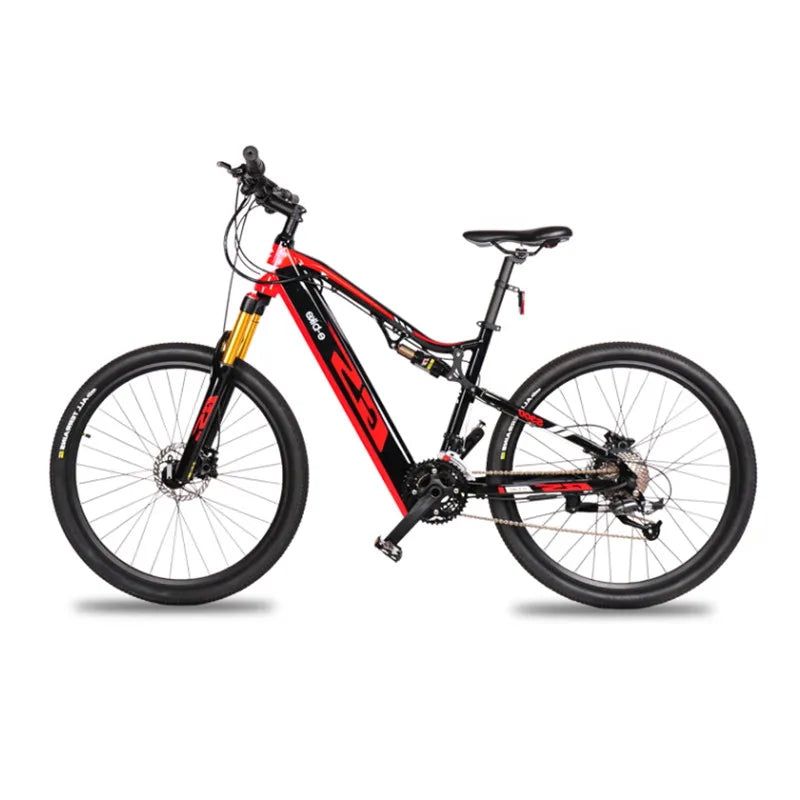 HKM-391187 27-Speed Electric Mountain Bike with Aluminum Frame, 48V 13Ah Battery, LCD Display, Air Suspension Fork, and Disc Brakes