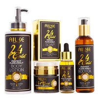 HKM-391187 Customisable 24K Gold Moisturising Face Care Set with Papaya Extract for Melasma and Dark Spot Treatment