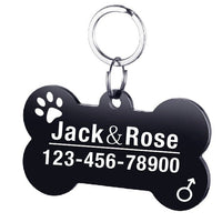 HKM-3911997 Personalized Stainless Steel Pet ID Tag with Natural Zircon Pendant