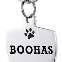 HKM-3911997 Personalized Stainless Steel Pet ID Tag with Natural Zircon Pendant