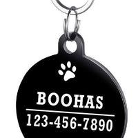 HKM-3911997 Personalized Stainless Steel Pet ID Tag with Natural Zircon Pendant