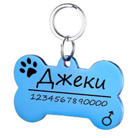 HKM-3911997 Personalized Stainless Steel Pet ID Tag with Natural Zircon Pendant