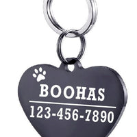 HKM-3911997 Personalized Stainless Steel Pet ID Tag with Natural Zircon Pendant