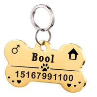 HKM-3911997 Personalized Stainless Steel Pet ID Tag with Natural Zircon Pendant