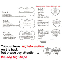 HKM-3911997 Personalized Stainless Steel Pet ID Tag with Natural Zircon Pendant