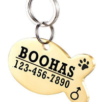 HKM-3911997 Personalized Stainless Steel Pet ID Tag with Natural Zircon Pendant