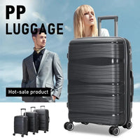 HKM-391251 Waterproof Expandable Suitcase Luggage with Four Spinner Wheels - Available in 20, 24, and 28 Inches