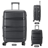 HKM-391251 Waterproof Expandable Suitcase Luggage with Four Spinner Wheels - Available in 20, 24, and 28 Inches