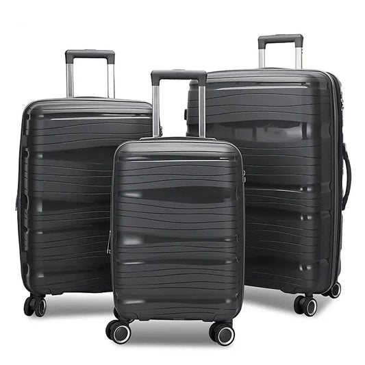HKM-391251 Waterproof Expandable Suitcase Luggage with Four Spinner Wheels - Available in 20, 24, and 28 Inches