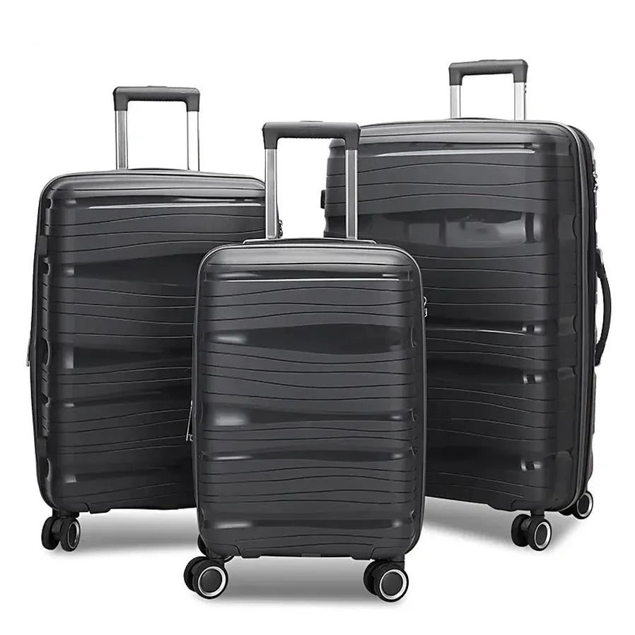 HKM-391251 Waterproof Expandable Suitcase Luggage with Four Spinner Wheels - Available in 20, 24, and 28 Inches