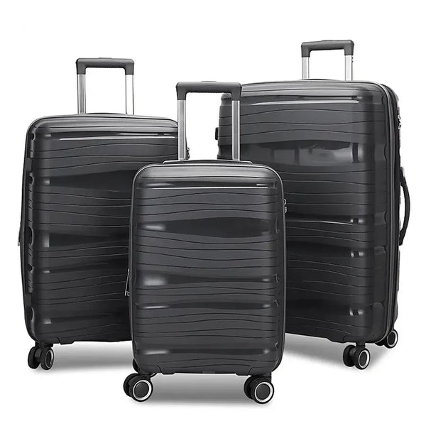 HKM-391251 Waterproof Expandable Suitcase Luggage with Four Spinner Wheels - Available in 20, 24, and 28 Inches