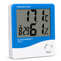HKM-391379 Digital Temperature and Humidity Monitor with Clock and Alarm Function, LCD Display, Model HTC-1/HTC-2