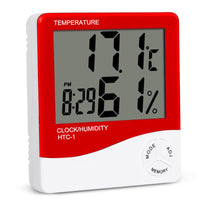HKM-391379 Digital Temperature and Humidity Monitor with Clock and Alarm Function, LCD Display, Model HTC-1/HTC-2