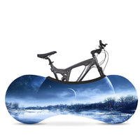 HKM-391379 Starry Sky Bicycle Dust Cover and Wheel Protector - Elastic Fit for Outdoor Use