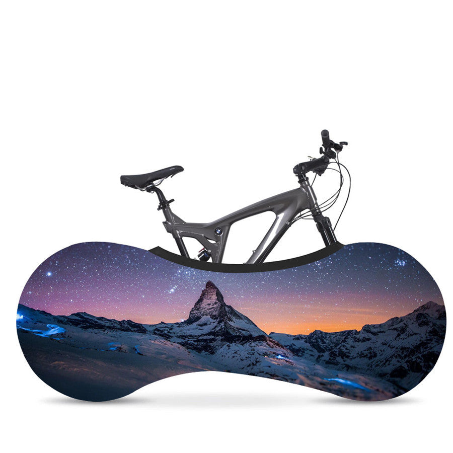 HKM-391379 Starry Sky Bicycle Dust Cover and Wheel Protector - Elastic Fit for Outdoor Use