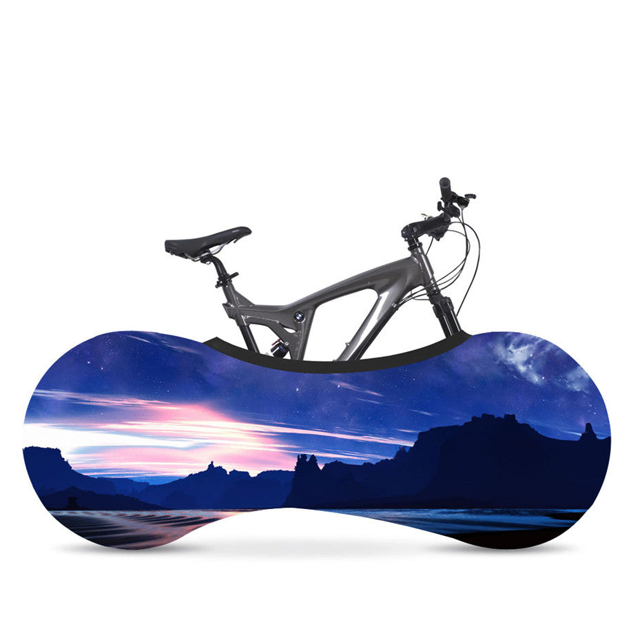HKM-391379 Starry Sky Bicycle Dust Cover and Wheel Protector - Elastic Fit for Outdoor Use